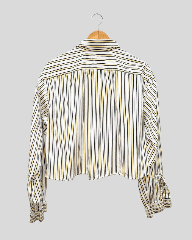 Vintage Reworked Shirt - Striped Crop I