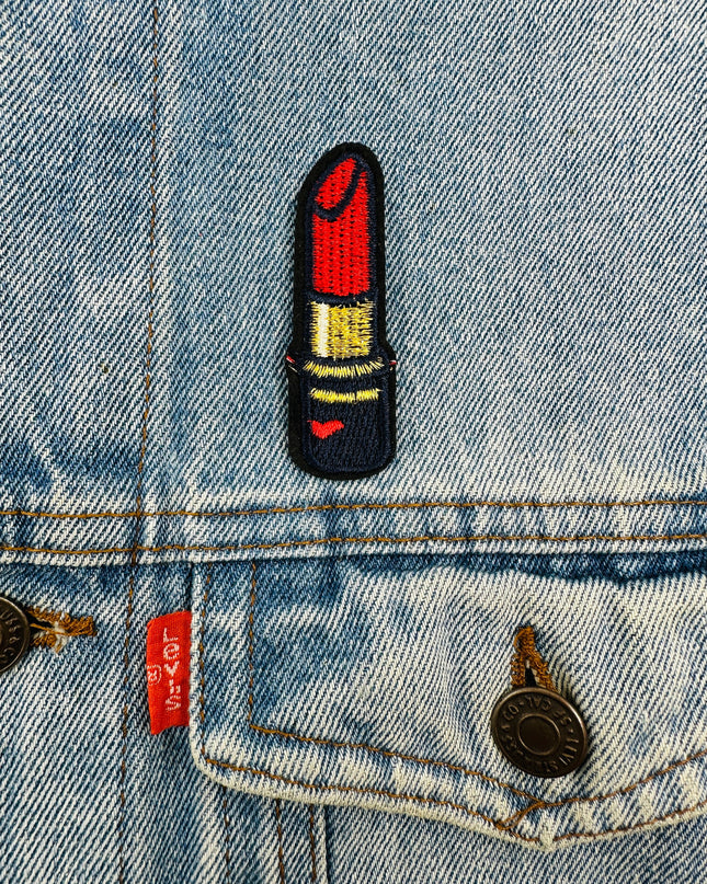 Aufbügelbarer Patch – Lippenstift II