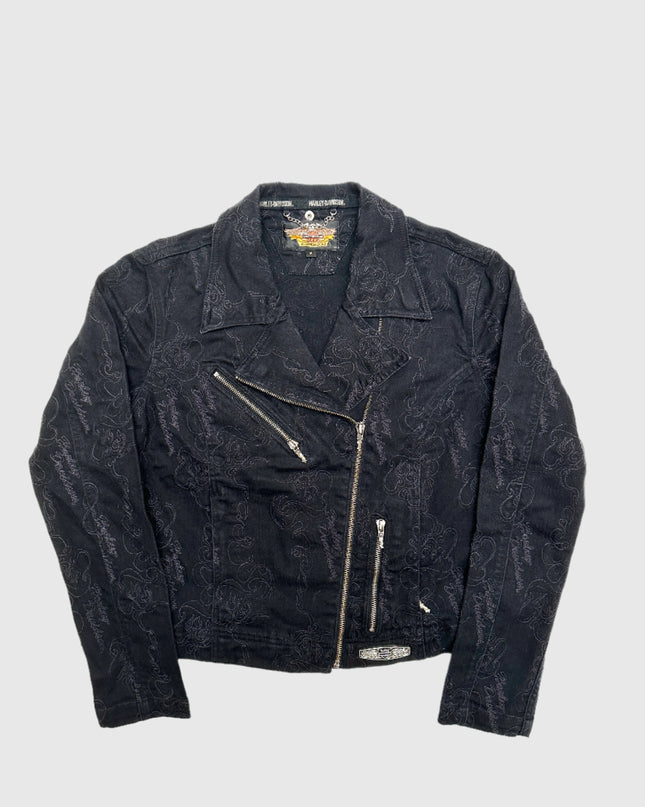 Vintage Harley Davidson bestickte Jacke | Limitierte Auflage
