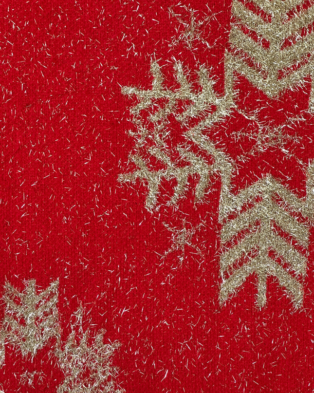 Vintage-Weihnachtspullover – Goldene Schneeflocke