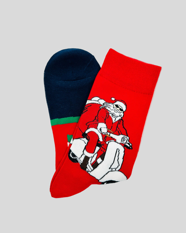 Socken – Biker-Weihnachtsmann – Lustiges Weihnachtsaccessoire