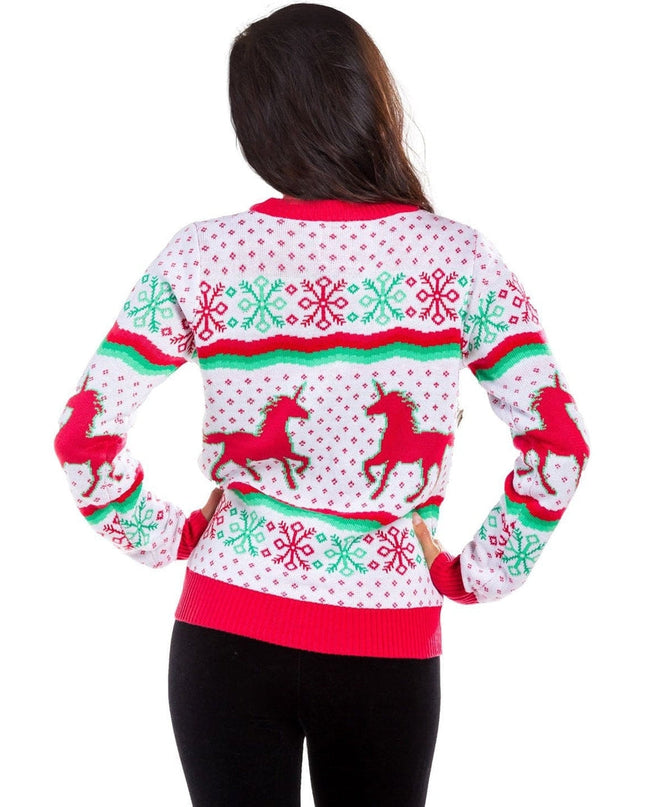 Women's Christmicorn Cardigan Sweater