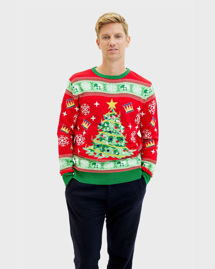 Christmas Tree Sweater for Men - Light-Up Ugly Christmas Sweater