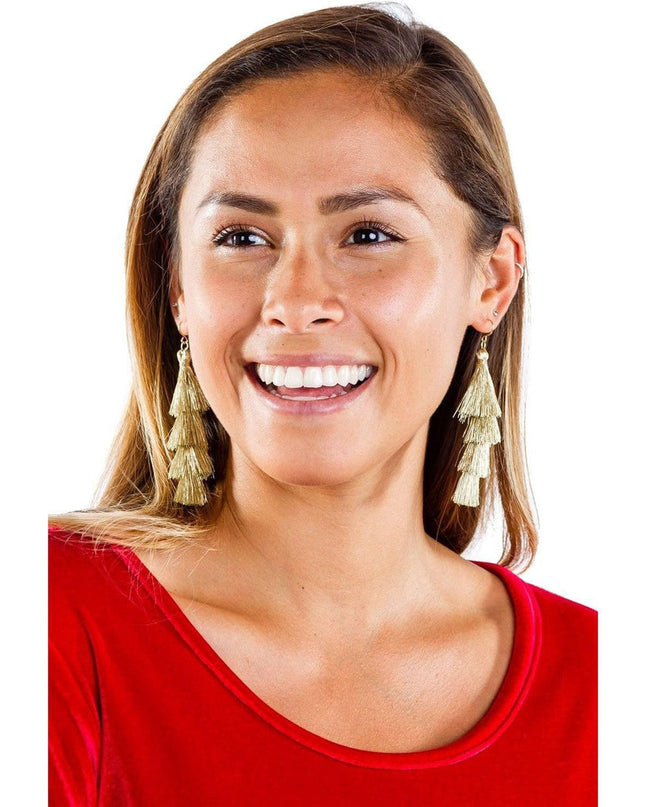 Gold Tassel Earrings