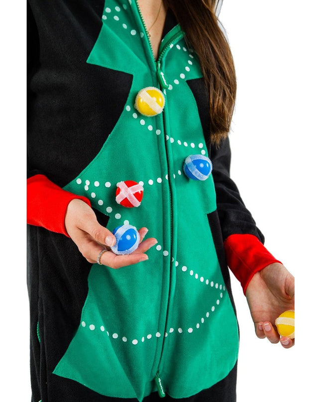 Women's Christmas Tree Toss Game Jumpsuit