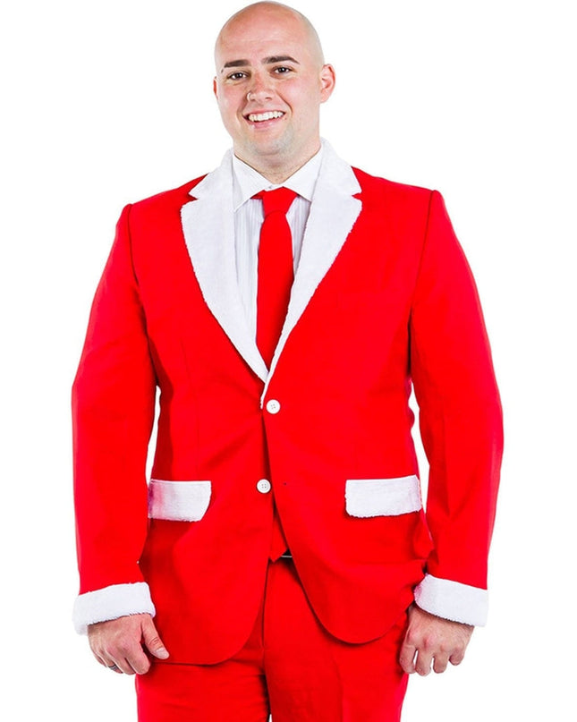 Men's Furry Santa Blazer with Tie