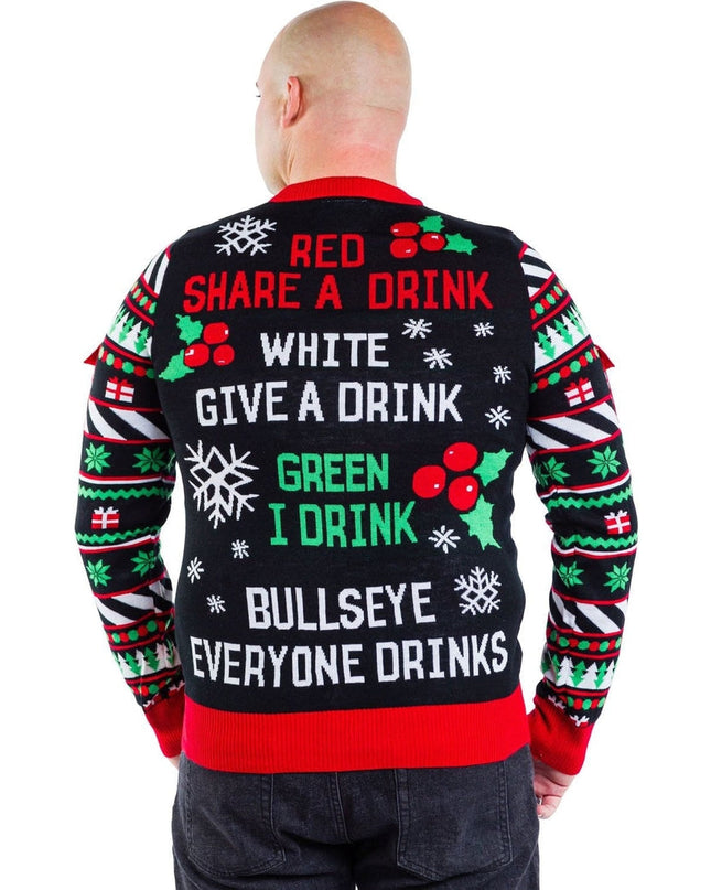 Men's Drinking Game Big and Tall Ugly Christmas Sweater