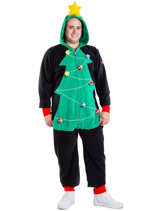 Men's Christmas Tree Toss Game Big and Tall Jumpsuit