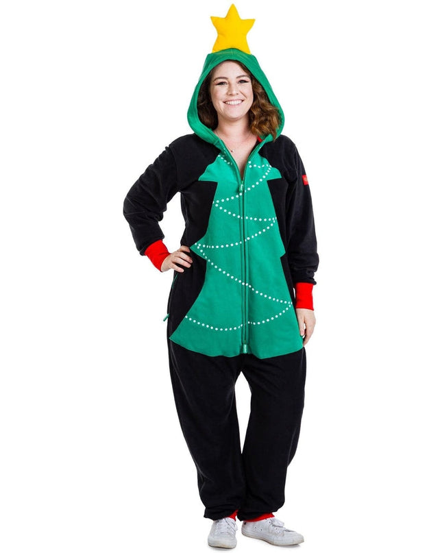Women's Christmas Tree Toss Game Plus Size Jumpsuit