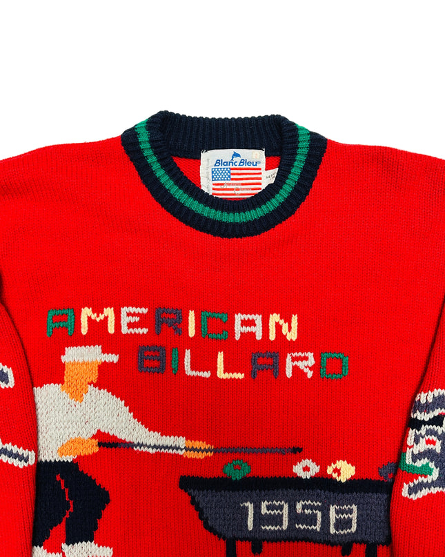 Vintage-Pullover – Amerikanisches Billard | Weihnachtskleidung