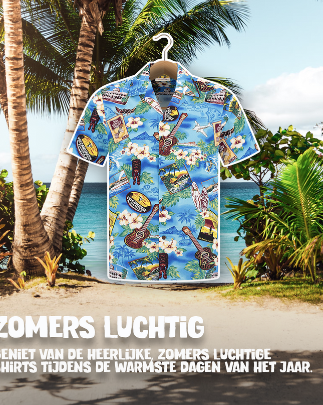 Party in Hawaii Hawaiihemd für Herren