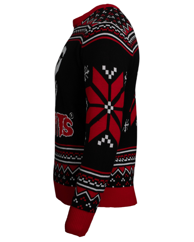 Misfits-Totenkopf-Logo-Weihnachtspullover