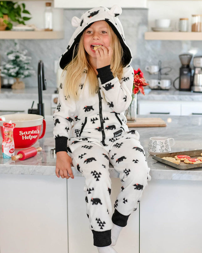 Girl's Beary Christmas Jumpsuit