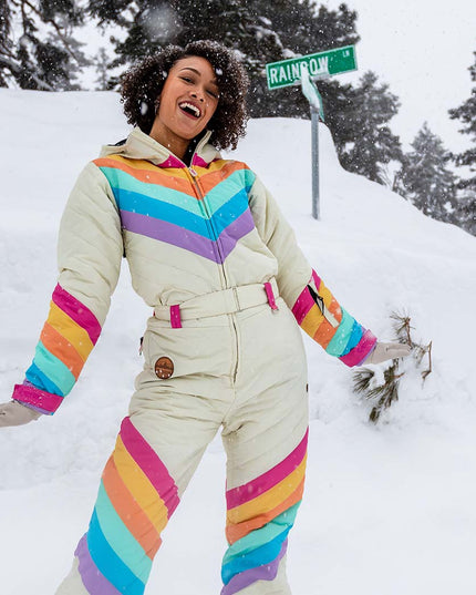 Women's Retro Rainbow Ski Suit