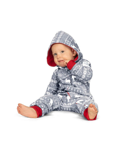 Baby Girl's Grey Moose Jumpsuit
