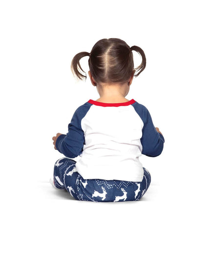 Baby Girl's Whoop Deer It Is Crew Neck Pajama Set