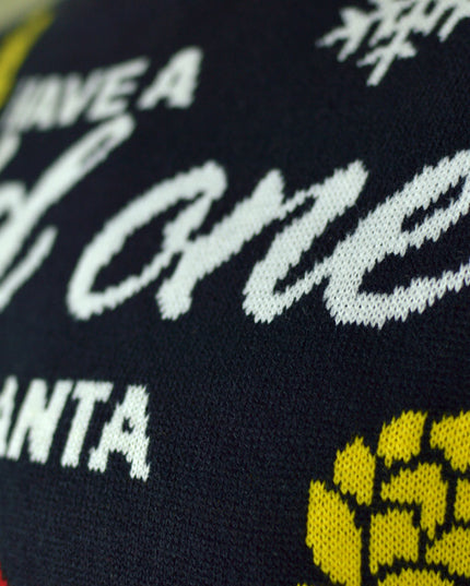 LED-Weihnachtspullover für Damen mit Weihnachtsmann und Bier