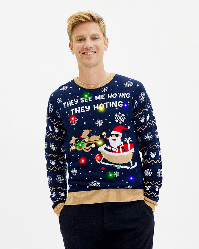 They See Me Ho'ing Sweater for Men - Light-Up Design