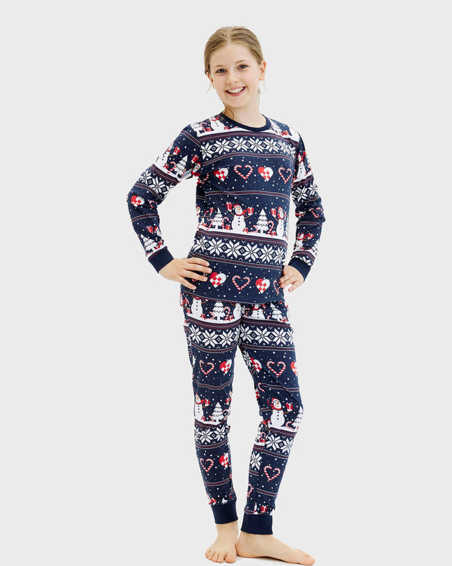 Weihnachtsherz-Pyjamas für Kinder