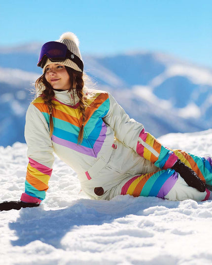 Women's Retro Rainbow Ski Suit