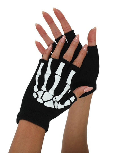 Fingerless Skeleton Gloves
