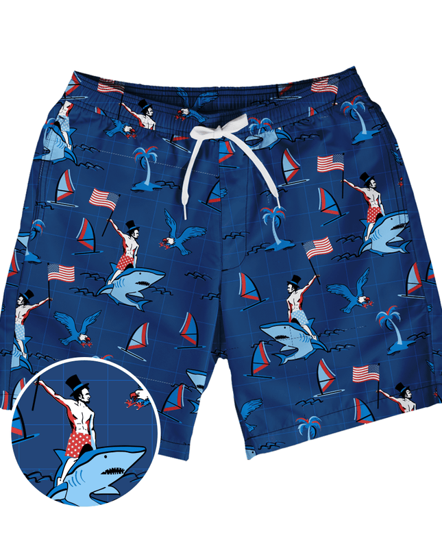 Fin Riding Founder Stretch Swim Trunks - 7.5" Inseam