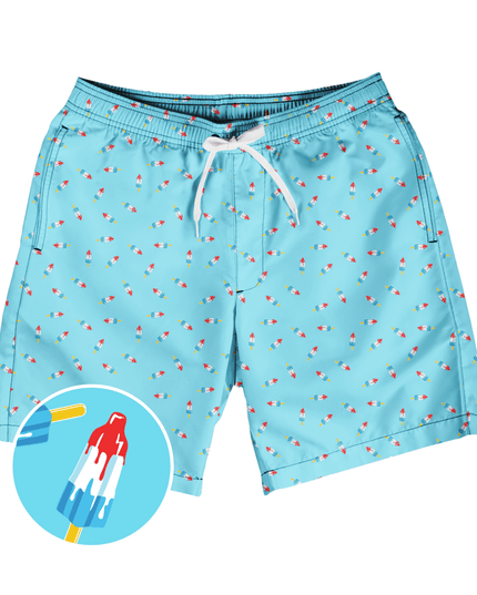 Patriotic Pops Stretch Swim Trunks - 7.5" Inseam