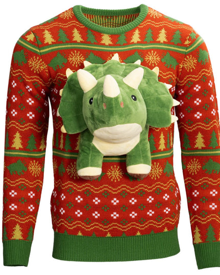 3D Triceratops Dinosaurier-Pullover