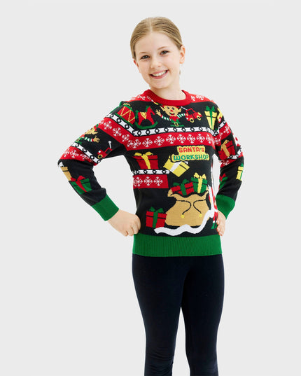 Santa's Workshop Christmas Sweater - Kids