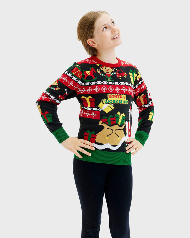 Santa's Workshop Christmas Sweater - Kids