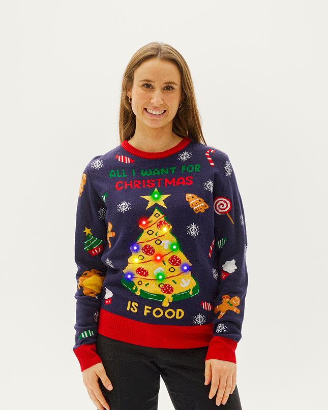 All I Want For Christmas Is Food Sweater - Women