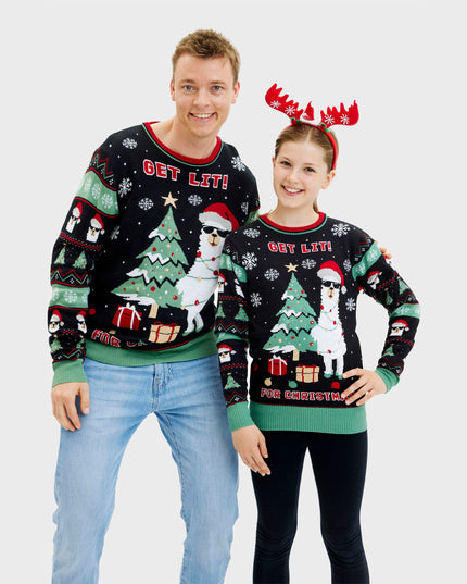 Get Lit Llama Christmas Sweater - Men