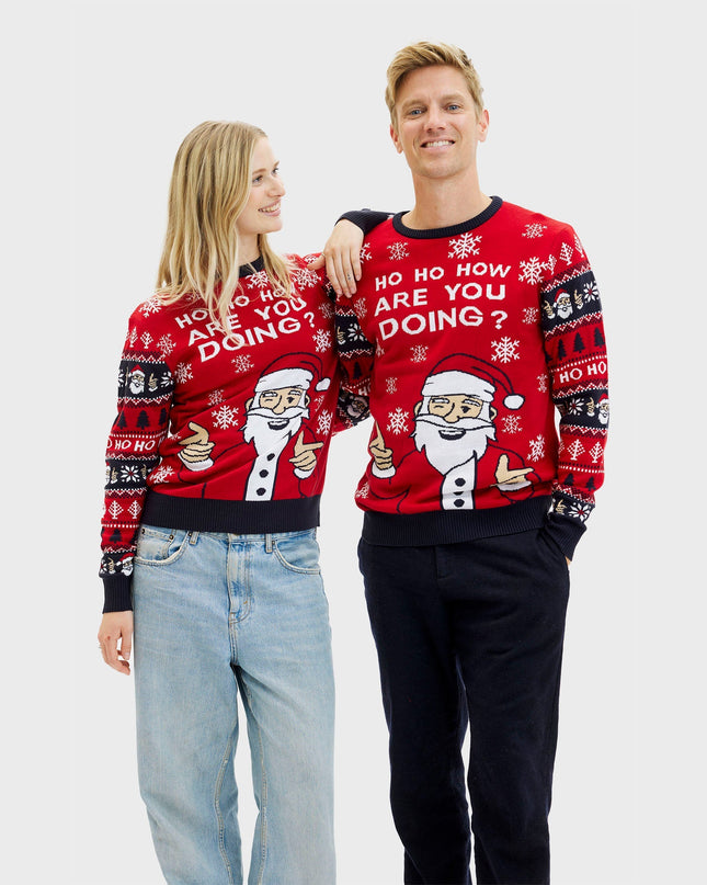 Ho Ho How You Doin' Christmas Sweater - Men