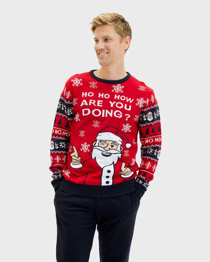 Ho Ho How You Doin' Christmas Sweater - Men