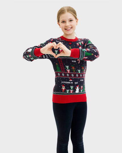 Vintage Gamer Christmas Sweater - Kids