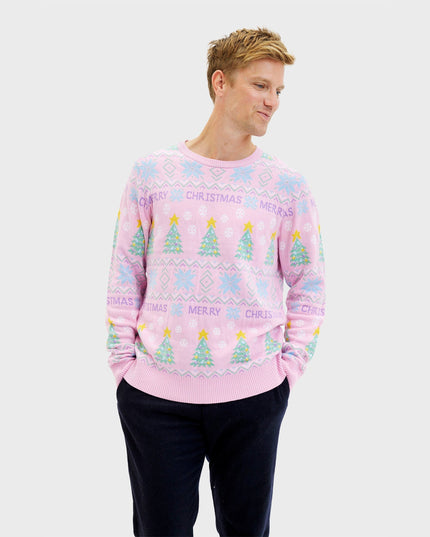 Pink Christmas Sweater for Men
