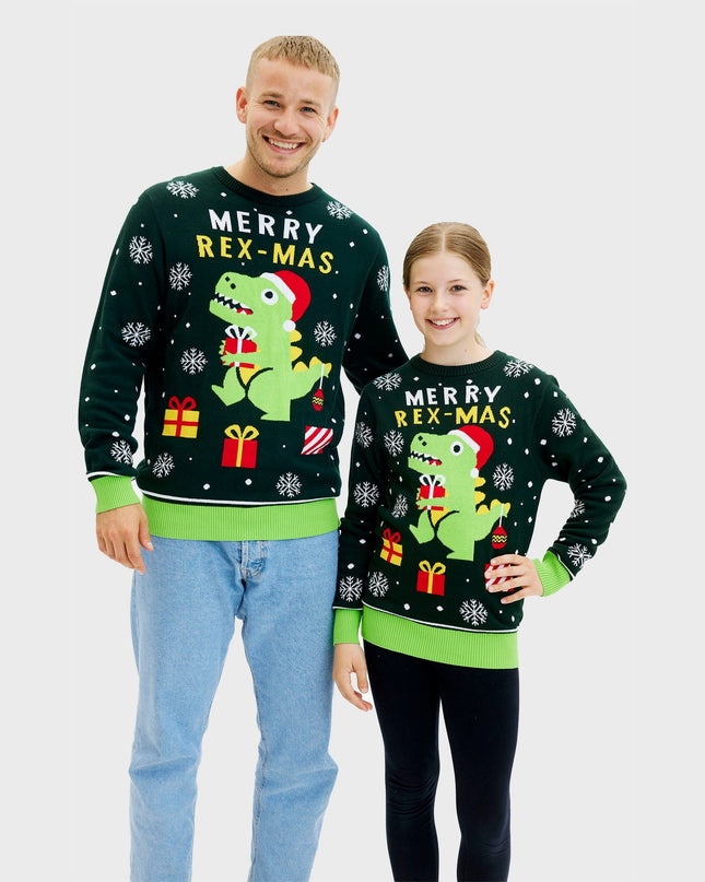 Cute Dino Christmas Sweater - Men
