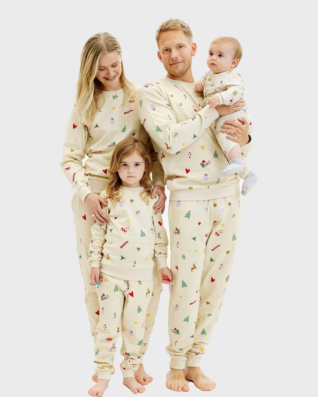 Beige Weihnachtspyjamas für Babys