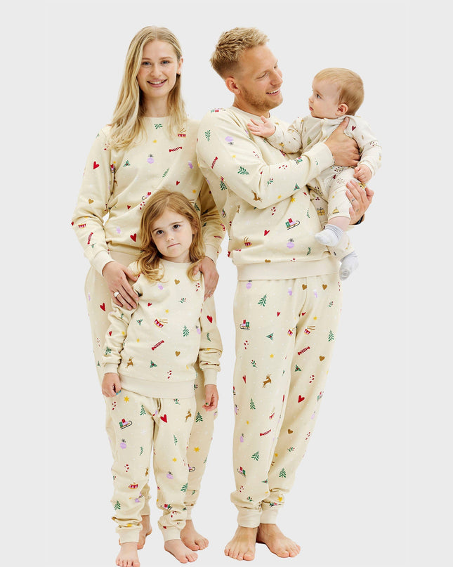 Beige Weihnachtspyjamas für Babys
