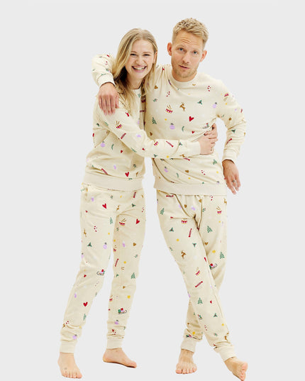 Beige Christmas Sweatset - Women