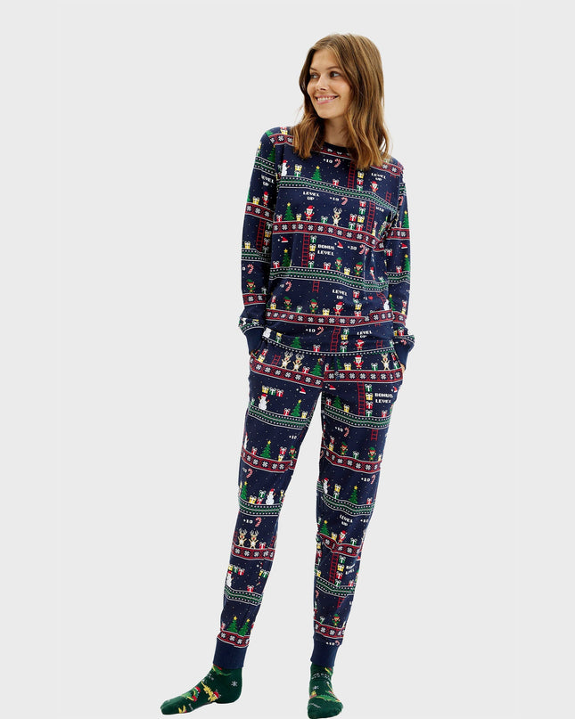 Vintage Gamer Christmas Pajamas for Women