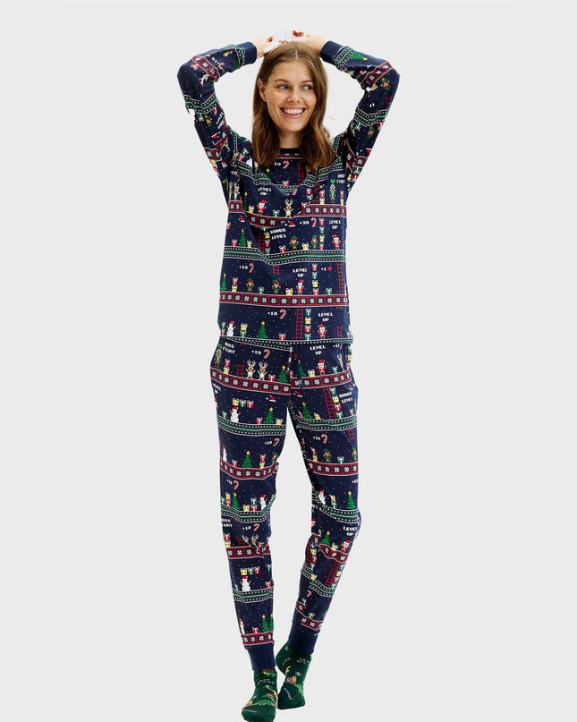 Vintage Gamer Christmas Pajamas for Women