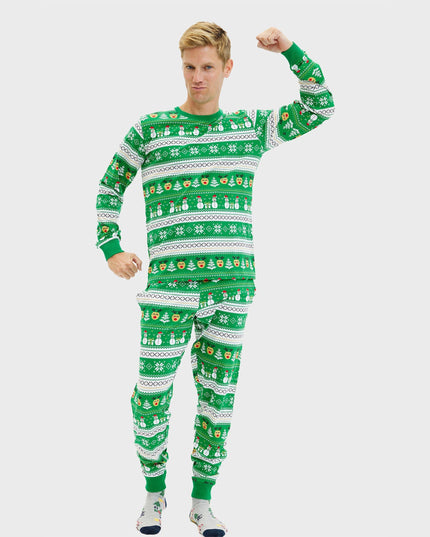 Ultimate Green Christmas Pajamas for Men