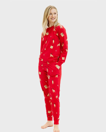 Elegant Red Christmas Pajamas - Women