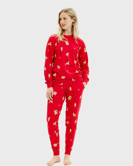 Elegant Red Christmas Pajamas - Women