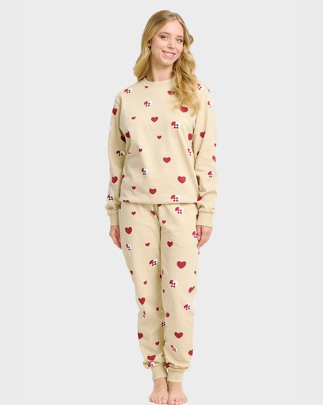 Weihnachtliches Herz-Sweatset für Damen – Gemütliches Familienoutfit