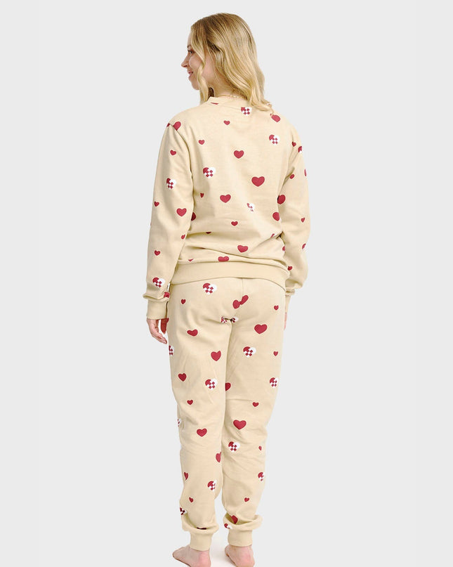 Weihnachtliches Herz-Sweatset für Damen – Gemütliches Familienoutfit