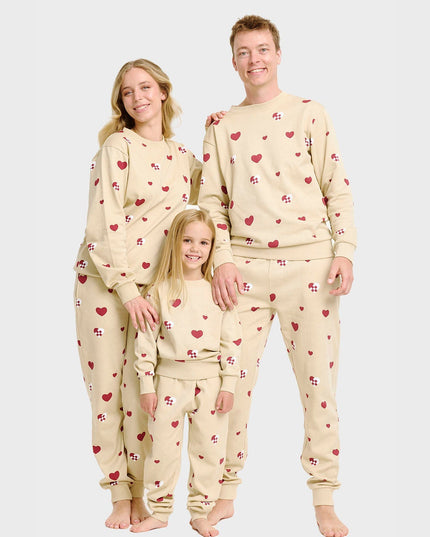 Weihnachtliches Herz-Sweatset für Damen – Gemütliches Familienoutfit