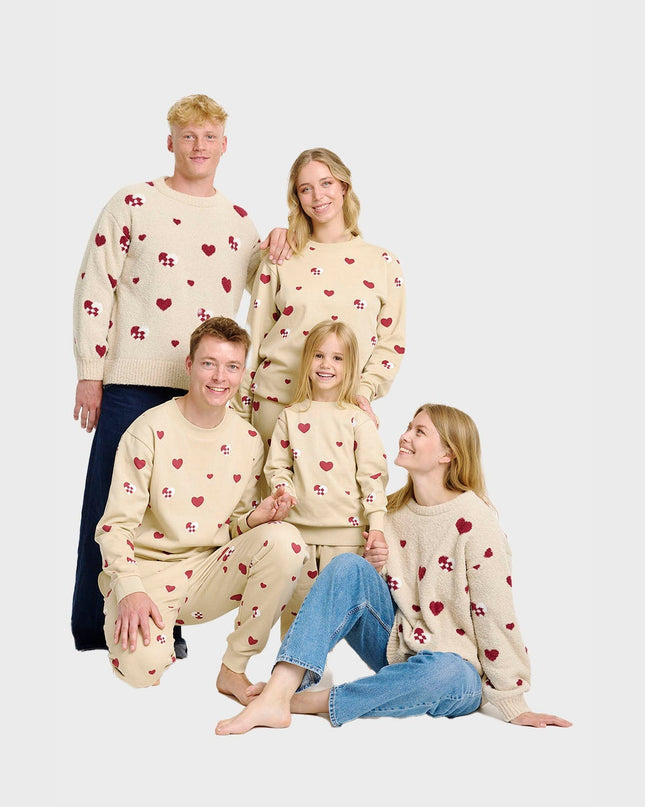 Weihnachtliches Herz-Sweatset für Herren – Bequeme Festtagskleidung