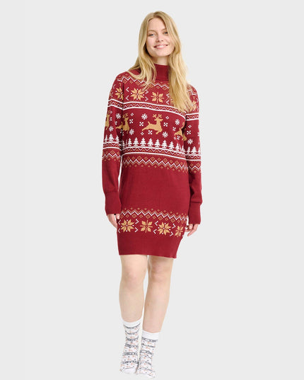 Women's Christmas Turtleneck Dress